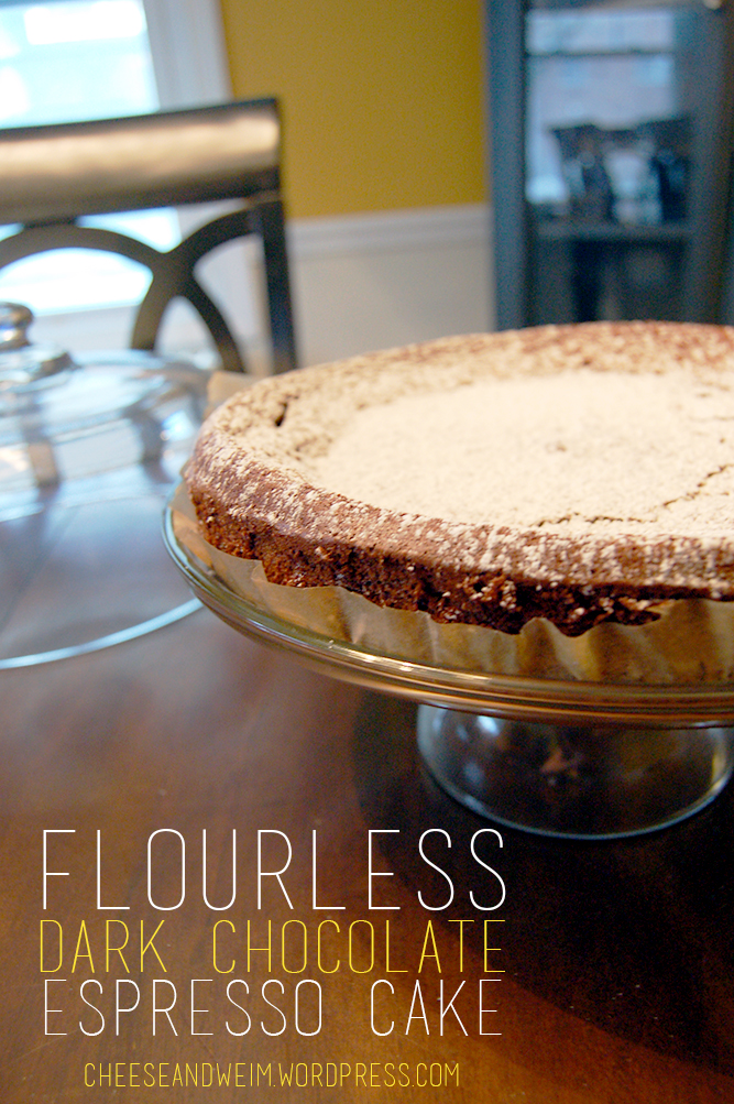 Flour-less Dark Chocolate Espresso Cake